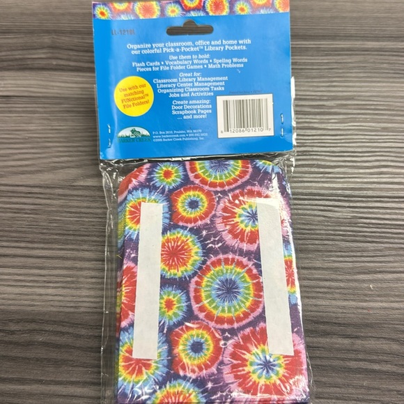 Tie Dye Pick a pocket library pockets multiple uses 30 pockets per pack peel - Picture 2 of 2
